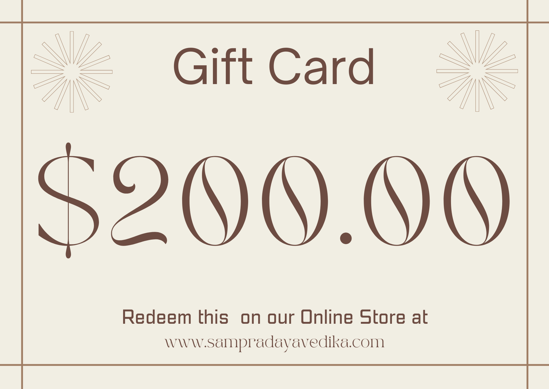 Sampradaya Vedika Gift Card