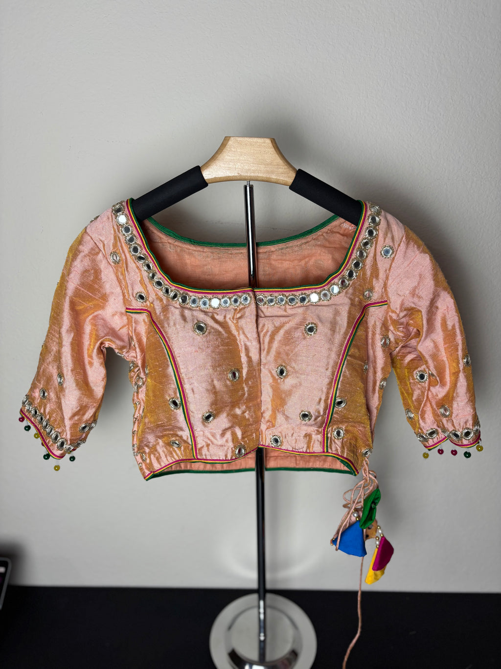 Baby Pink Blouse with 3 Ladies Design
