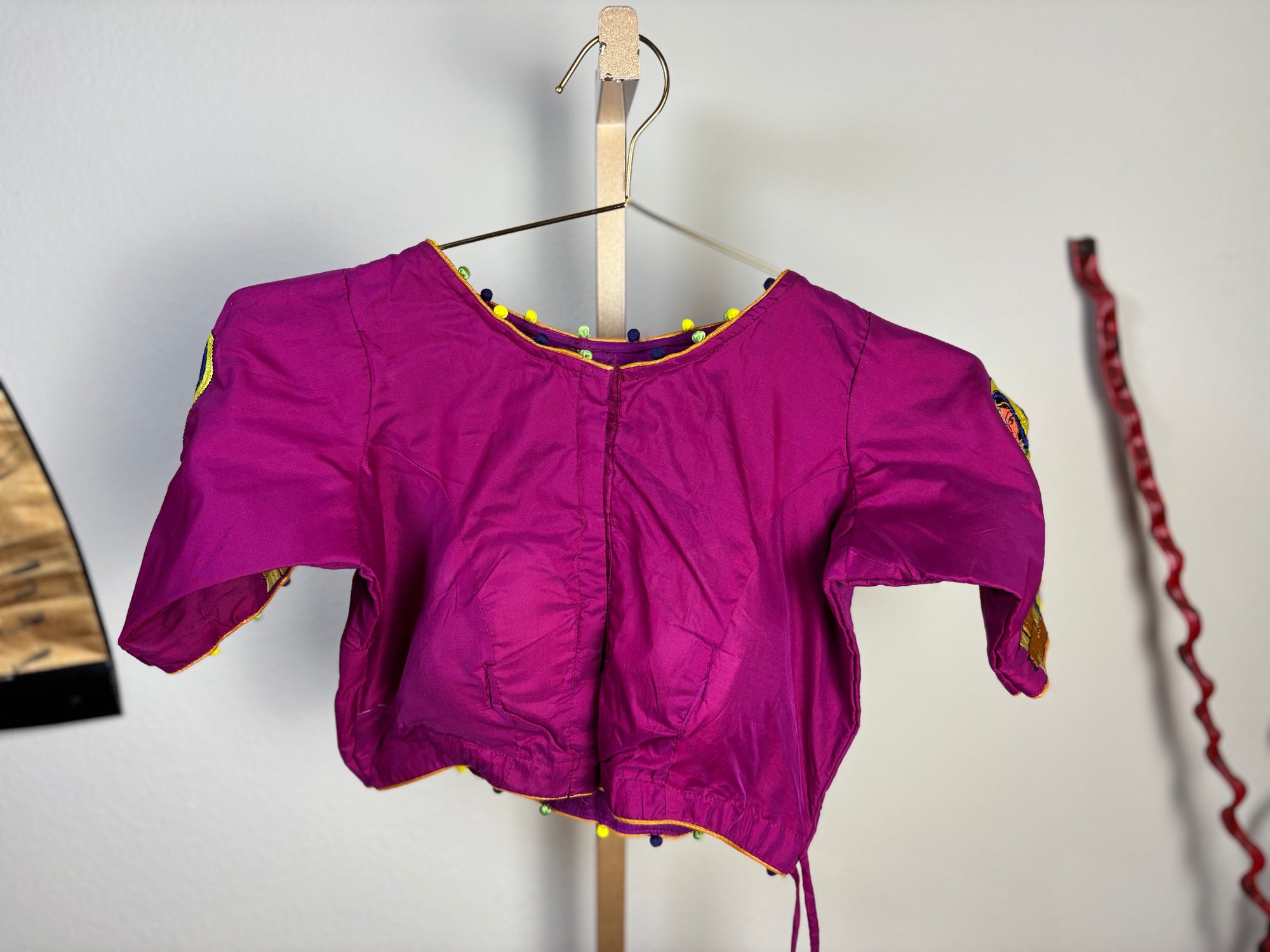 Purple Blouse with Woman on the Back design